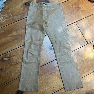 Vintage leather brown pants